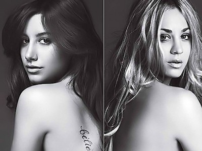 Kaley Cuoco And Ashley Tisdale pose nude for Allure magazine 