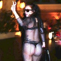 Lady Gaga shocking night dress!
