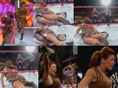 Teasing pictures with Mickie James